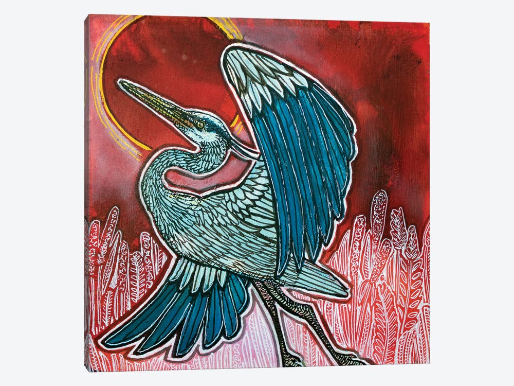 Uprising (Great Blue Heron) by Lynnette Shelley 1-piece Art Print