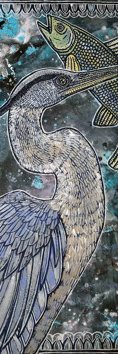 Night Fishing by Lynnette Shelley multi panel art