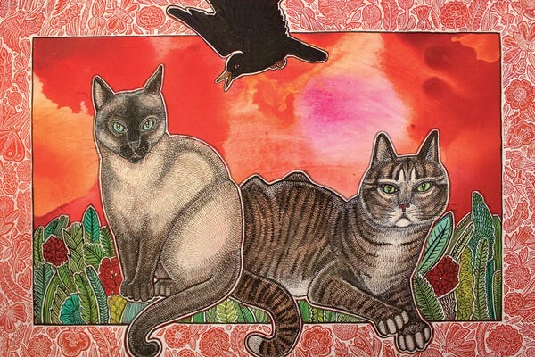 Lynnette Shelley: Cats In The Garden by Lynnette Shelley