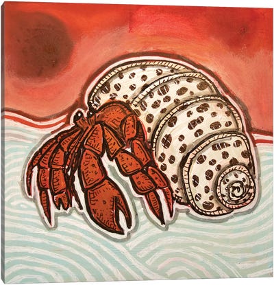 A Crabby Day Canvas Art Print - Crab Art