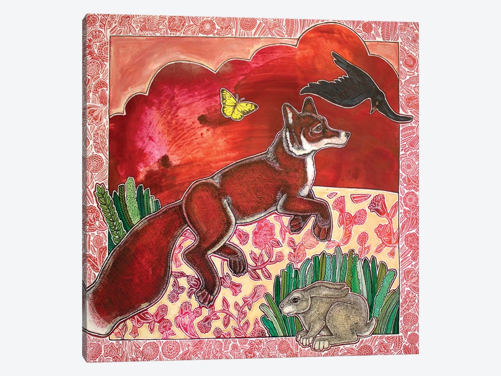 Running Fox by Lynnette Shelley 1-piece Canvas Wall Art