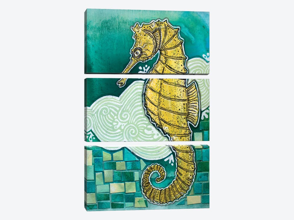 Shy Seahorse by Lynnette Shelley 3-piece Art Print