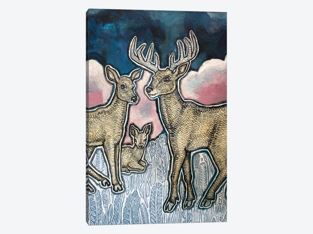 Deer At Dusk by Lynnette Shelley 1-piece Canvas Art