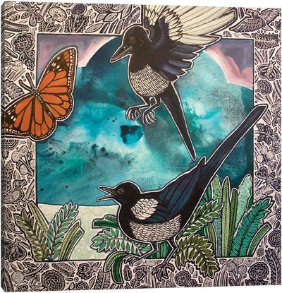 Tattletale II Canvas Art Print - Monarch Butterflies