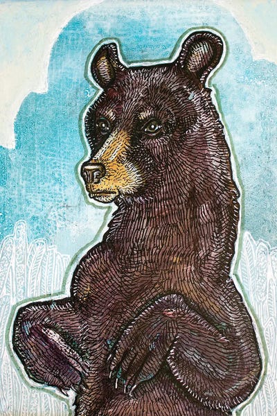 Canvas Print: Young Bear Standing by Lynnette Shelley