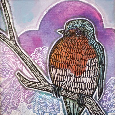 Winter Robin by Lynnette Shelley canvas print