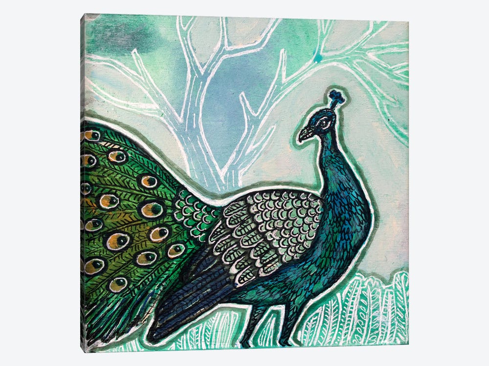 Peacock Of The Walk by Lynnette Shelley 1-piece Canvas Wall Art