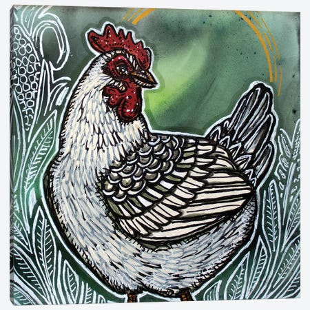 Good Morning, Chicken Canvas Print #LSH669} by Lynnette Shelley Canvas Art Print