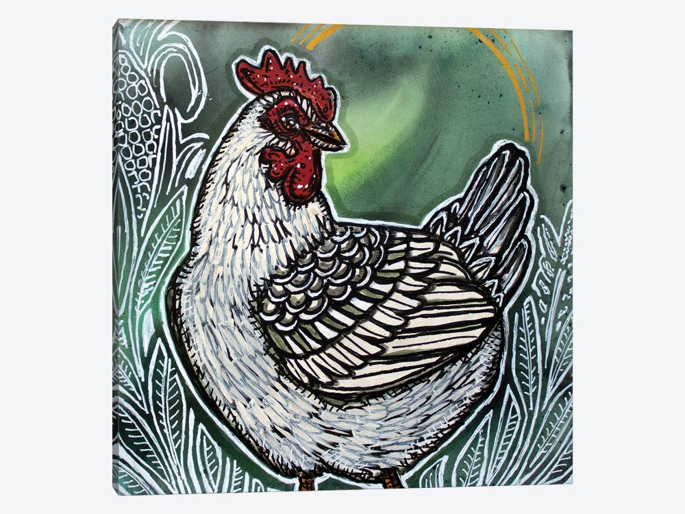 Good Morning, Chicken by Lynnette Shelley 1-piece Canvas Wall Art