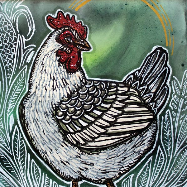 Fine Art Print: Good Morning, Chicken by Lynnette Shelley