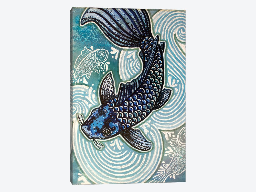 Blue Koi by Lynnette Shelley 1-piece Canvas Print