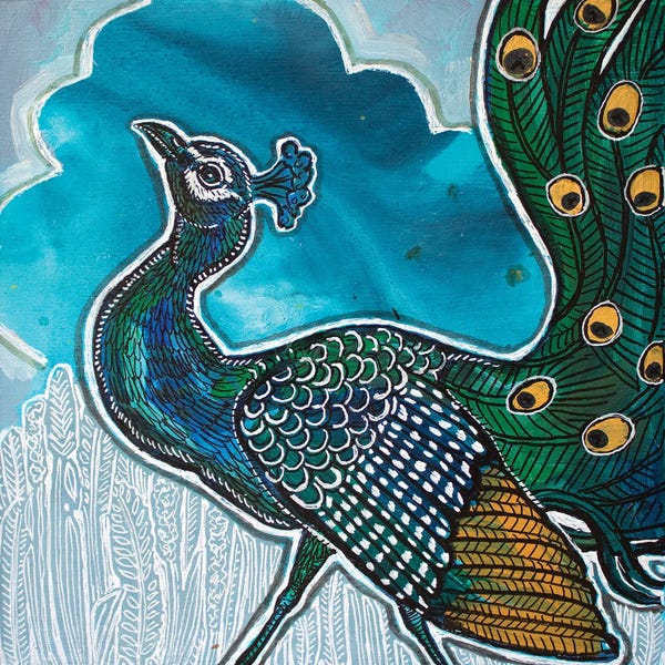 Peacocks: Strutting Peacock by Lynnette Shelley