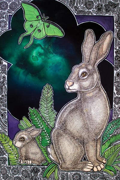 Moths: Rabbit Moon Rising by Lynnette Shelley