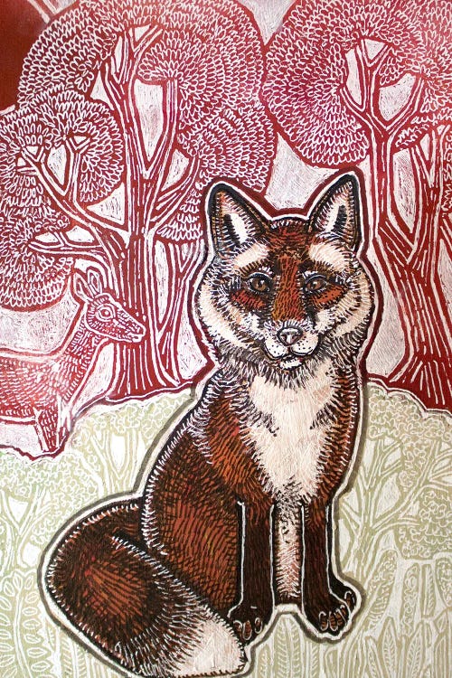 Forest Fox by Lynnette Shelley wall art