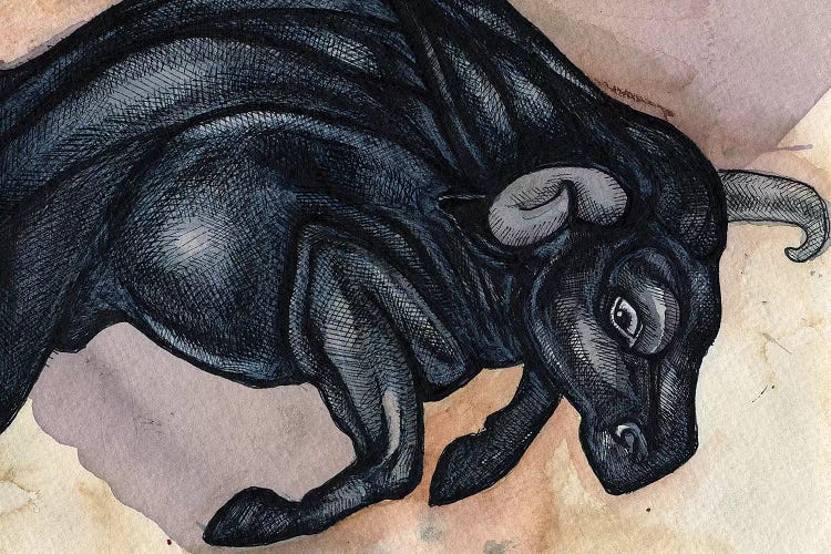 Running Bull by Lynnette Shelley wall art