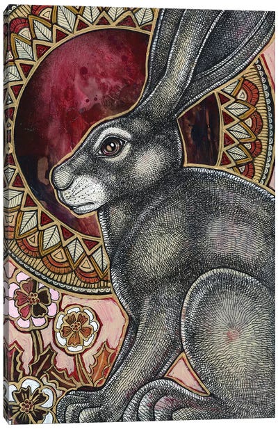 Sacred Hare  Canvas Art Print - Lynnette Shelley