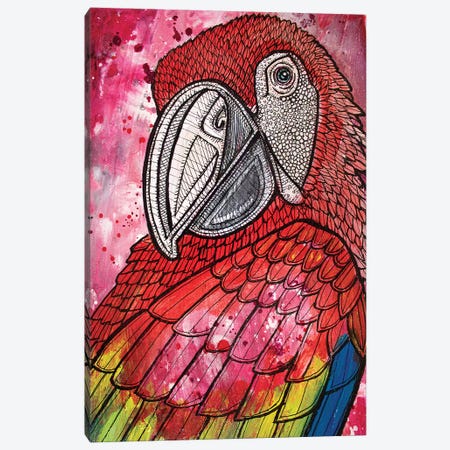 Scarlet Macaw Canvas Print #LSH84} by Lynnette Shelley Canvas Wall Art