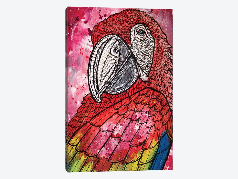 Scarlet Macaw by Lynnette Shelley 1-piece Canvas Print