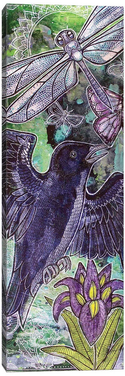 Spring Fling Canvas Art Print - Crow Art