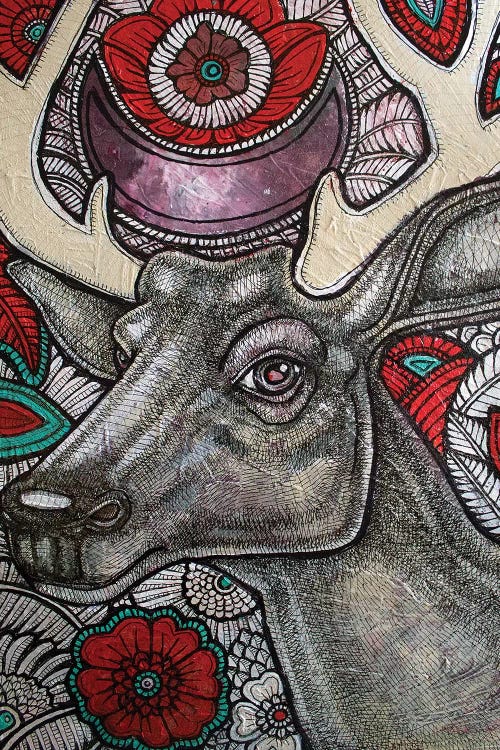 Stag And Rose by Lynnette Shelley wall art