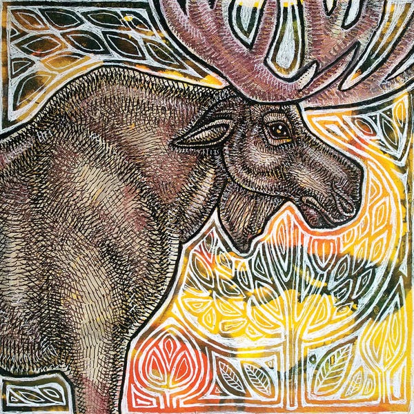 Moose: Standing Moose by Lynnette Shelley