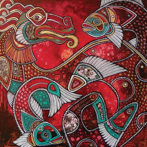 Dragons: Swimming With Fire - The Koi Dragon by Lynnette Shelley