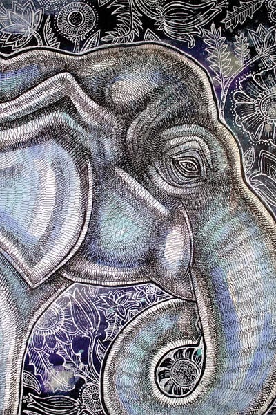 The Elephants Garden by Lynnette Shelley framed canvas print