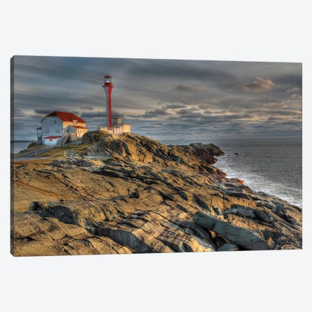 Cape Forchu Lightstation, Yarmouth, Nova Scotia, Gulf Of Maine, Canada Canvas Print #LSL5} by Scott Leslie Art Print