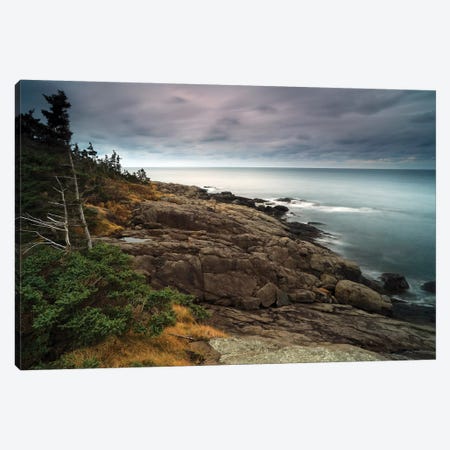 Coast At Dusk, Bay Of Fundy, Canada Canvas Print #LSL6} by Scott Leslie Canvas Art Print