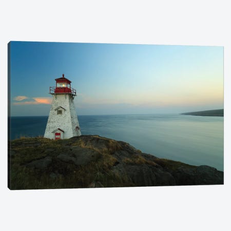 Lighthouse, Long Island, Bay Of Fundy, Canada Canvas Print #LSL9} by Scott Leslie Canvas Wall Art