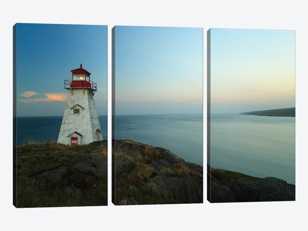 Lighthouse, Long Island, Bay Of Fundy, Canada by Scott Leslie 3-piece Canvas Art