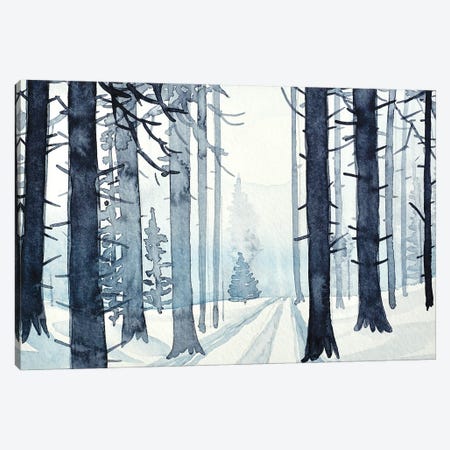 The Lonely Fir Tree Canvas Print #LSM103} by Luisa Millicent Canvas Wall Art