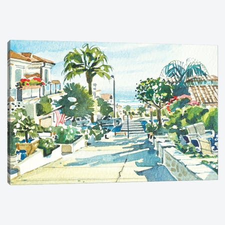 Summer In Manhattan Beach Canvas Print #LSM106} by Luisa Millicent Art Print