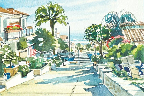 Streets: Summer In Manhattan Beach by Luisa Millicent