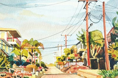 After The Rain - Manhattan Beach by Luisa Millicent art print