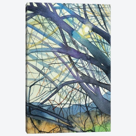 February Branches After The Rain Canvas Print #LSM109} by Luisa Millicent Canvas Artwork