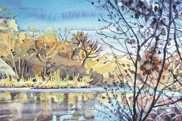 Luisa Millicent: Century Lake - November Morning by Luisa Millicent