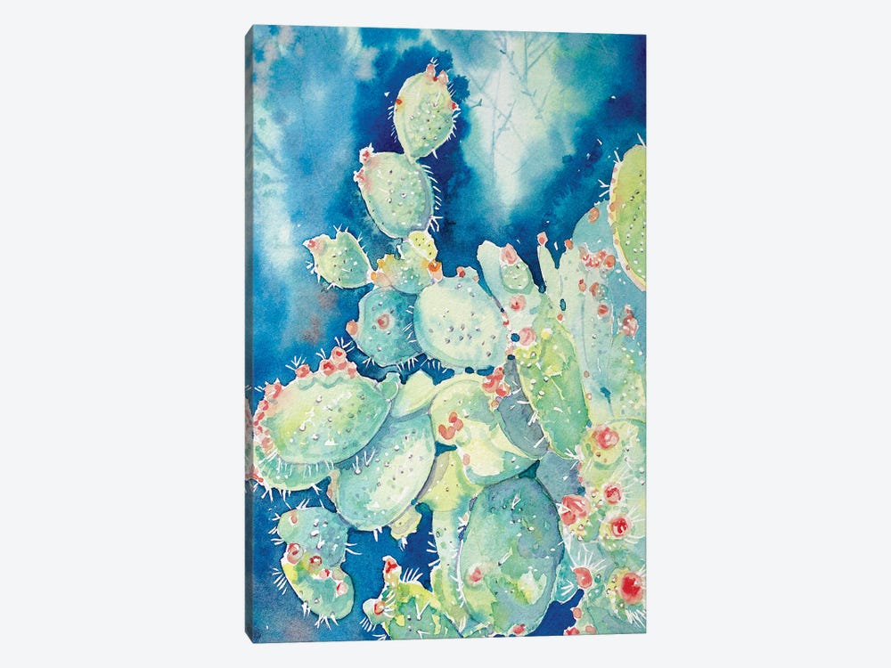 Topanga Prickly Pear Cactus by Luisa Millicent 1-piece Canvas Artwork