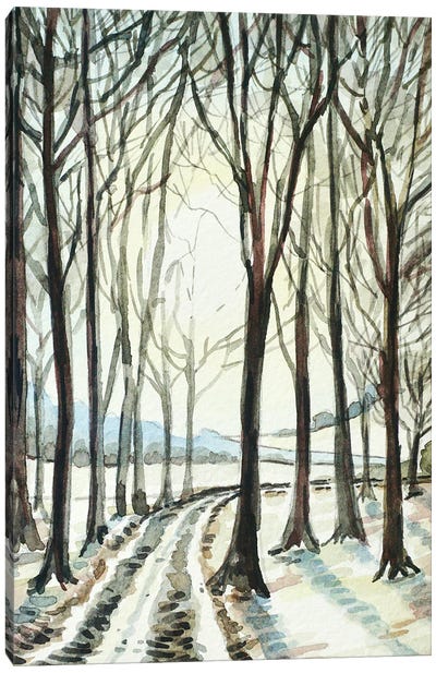 Winter Wood Canvas Art Print - Luisa Millicent