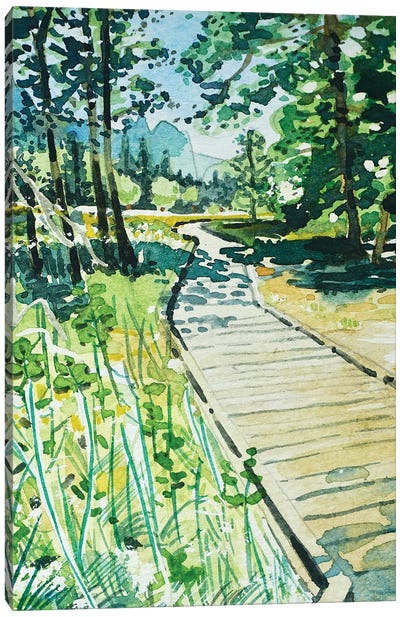 Yosemite Valley Trail Canvas Art Print - Yosemite National Park Art