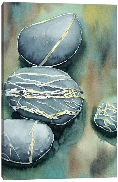 Pebbles Canvas Art Print - Luisa Millicent