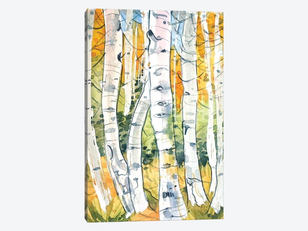 Autumn Birch Trees by Luisa Millicent 1-piece Art Print