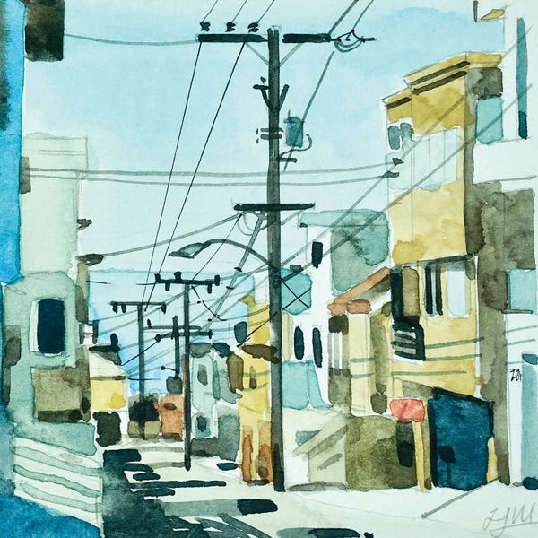 Serene Watercolors: To The Beach by Luisa Millicent