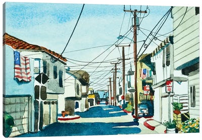 Ocean Street El PORTO Canvas Art Print - Luisa Millicent