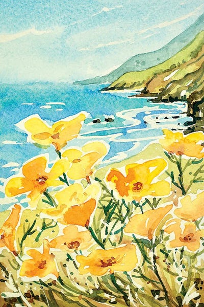 Poppies: Poppies on the way to Carmel by Luisa Millicent