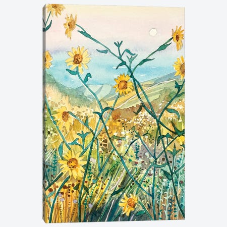 Yellow Daisies Canvas Print #LSM172} by Luisa Millicent Canvas Print