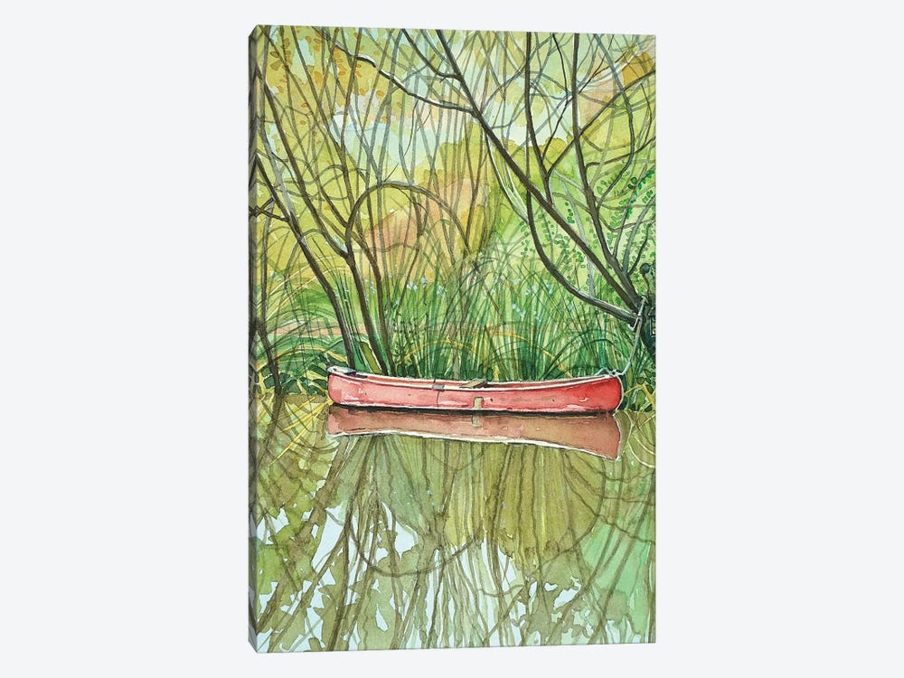 Red Canoe by Luisa Millicent 1-piece Art Print