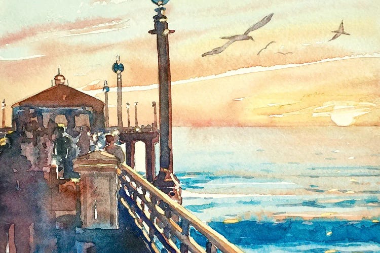 The Pier at Manhattan Beach by Luisa Millicent wall art