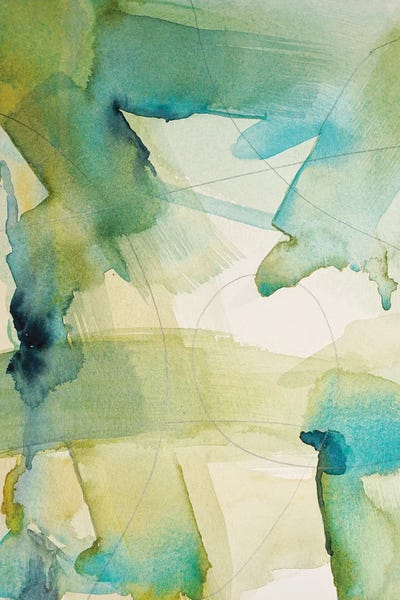 Abstract Greens by Luisa Millicent art print