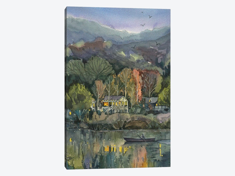 November Evening On Lake Malibou by Luisa Millicent 1-piece Canvas Artwork